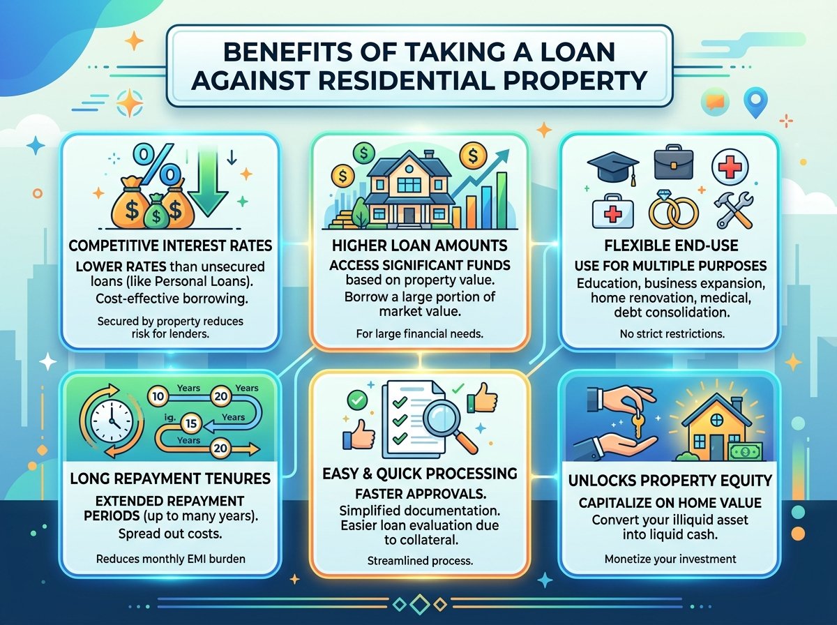 Benefits of Taking a Loan Against Residential Property